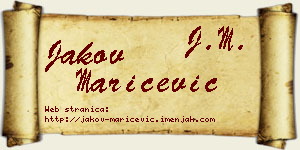 Jakov Marićević vizit kartica